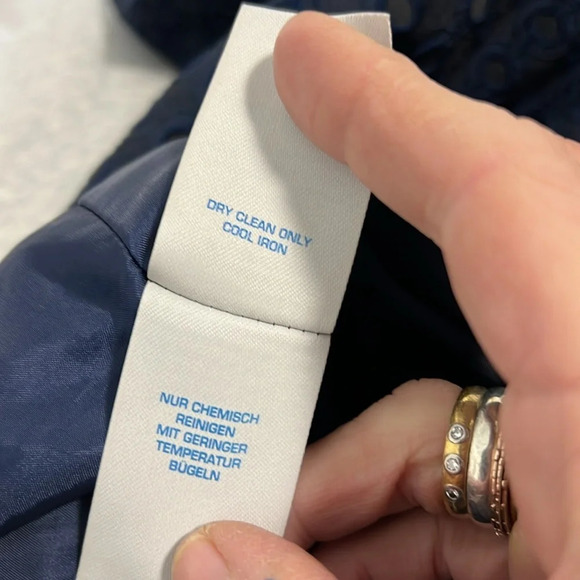 Boden Navy Eyelet Dress Size 4L - Picture 11 of 12